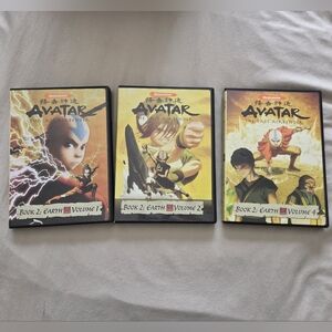 Avatar: The Last Airbender Book 2 - Volume 1,2, And 4 Earth DVD Set (Yellow)